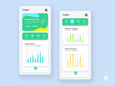 Fitness Tracker App UI/UX app app design app ui clean design fitness app flat ios minimal mobile design mobile ui ui ux ux design uxdesign vector