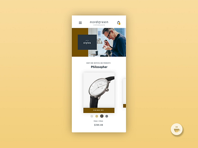 Mobile App - Nordgreen Watches animation app app design clean clean ui colors flat minimal mobile nordgreen ui uidesign ux ux design watches watchface