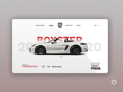 Porsche Boxster | Web Landing Page Concept concept design flat header homepage landing page minimalism porsche ui ui design ui elements uidesign uiux web web design webdesign website