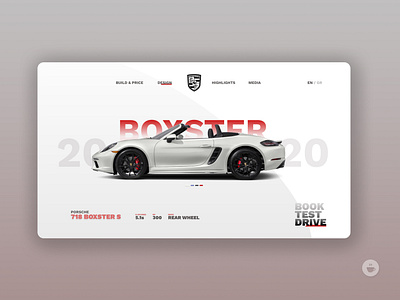 Porsche Boxster | Web Landing Page Concept