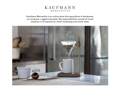e-commerce design for Kaufmann Mercantile