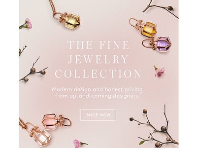 ecommerce jewelry campaign design banner banner design design ecommerce email email campaign email design jewelry jewelry email jewelry marketing landing page design luxury brand marketing spring jewelry spring marketing web website