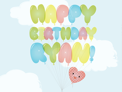 Birthday Illustration birthday illustration typography