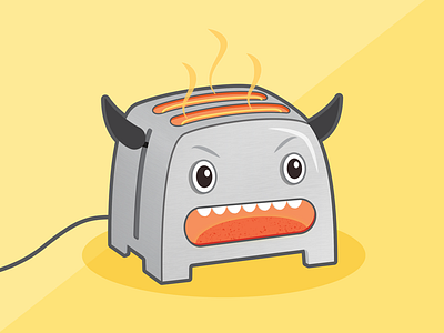 Evil Toaster character design illustration iphone game