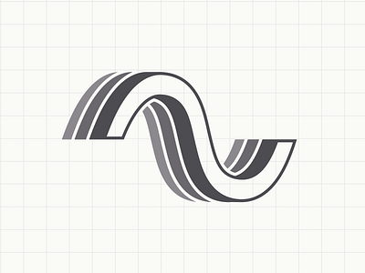 Wave Glyph branding logo design