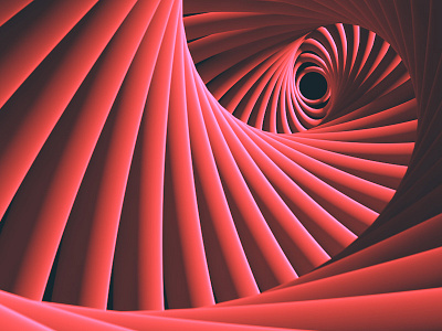 Spiral 3d abstract cinema 4d graphic design illustration red spiral twist