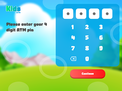 Design for Kids ATM machine 03 app branding design illustrator kids kids app typography ui vector web website