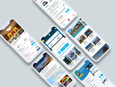 Travel Around App Design app application booking car design hotel rent reservation travel application traveling app design
