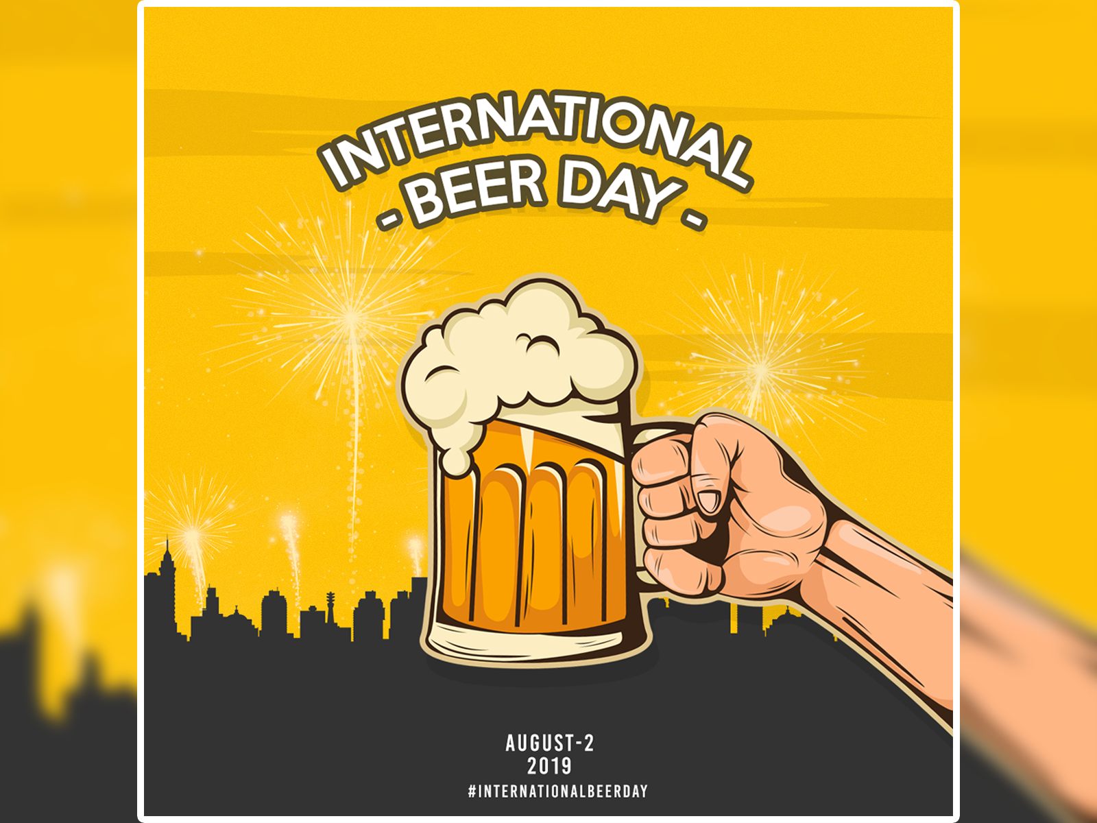 INTERNATIONAL BEER DAY SOCIAL MEDIA POSTER by IDEA CAPSULE ( KyawZaw