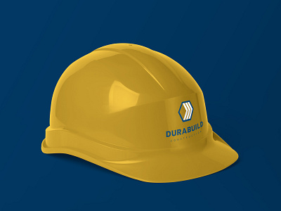 Hard Hat Concept for Durabuild Construction architect brand identity branding builders construction corporate identity development engineer geometric hard hat helmet logo minimal yellow