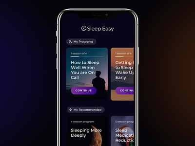 Sleep Easy: Insomnia Therapy app branding design graphic design icon illustration logo minimal sleep ui ux