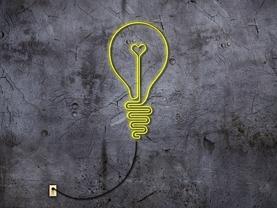LightBulb art branding design dribbble heart icon illustration light lightbulb logo minimal vector