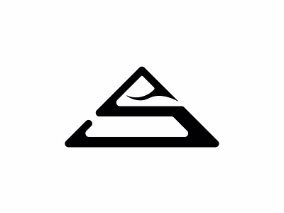 Summit character design icon illustration letter lettering logo minimal mountain s summit typography vector