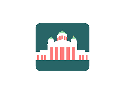 Helsinki cathedral cathedral design finland helsinki icon logo minimal square vector