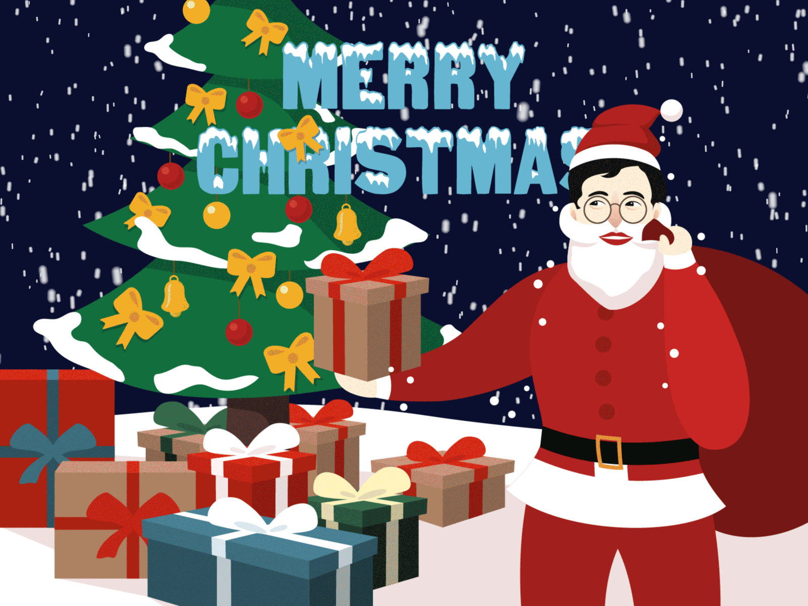 Who is the Santa ？ animation christmas design illustration