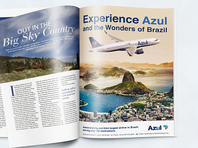 Azul Magazine Advertising ad design photomontage photoshop