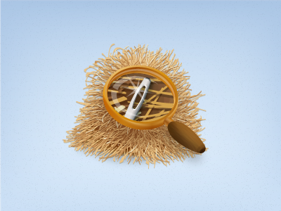 Needle Haystack Dribbble find glass hay haystack magnify magnifying needle search straw