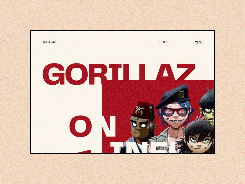 Gorillaz ae animation design motion graphics ui user expirience user interface