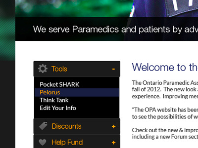 OPA website redesign design ontario paramedic redesign ui website
