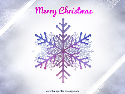Merry Christmas card christmas halogen merry snowflake