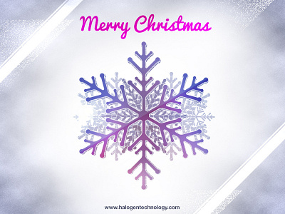 Merry Christmas card christmas halogen merry snowflake