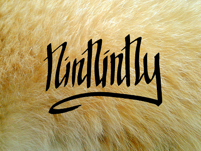 Ninninny Logo cat fur hand writing logo ninninny