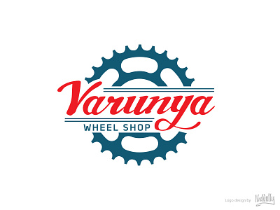 Varunya Wheel Shop Logo bicycle bike gear logo shop wheel