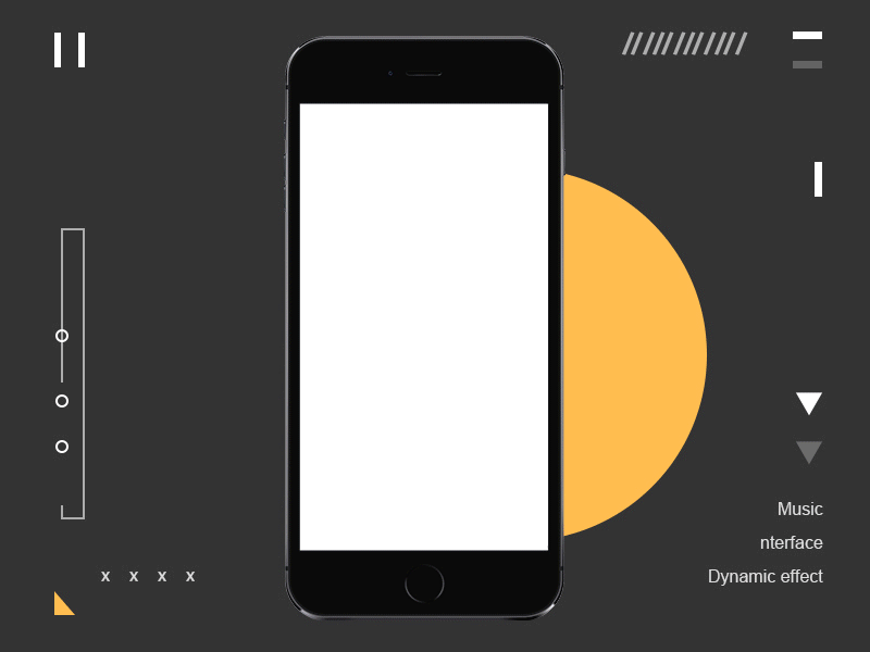 Music Interface Dynamics ui ux 动画