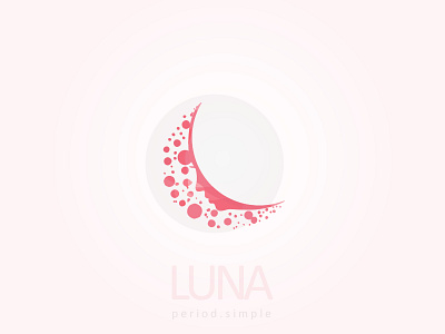 Luna Period Tracking Logo logo luna moon period