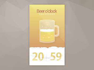 Friday Beer Countdown Timer beer countdown dailyui day014 foam mug timer