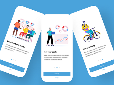 Onboarding Screens for a Donation App