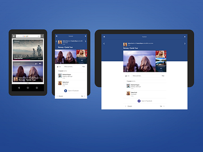 Facebook Photo Post facebook material design mobile web ui