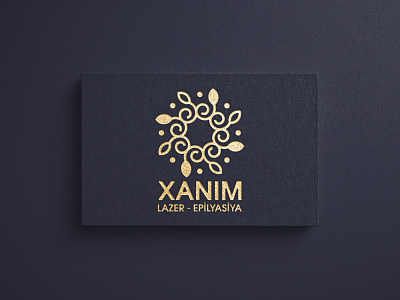 XANIM lazer - epilyasiya mərkəzi üçün logo adobe app branding cover design flower illustration logo logotype typography vector