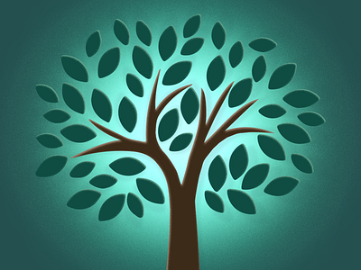 THE TREE design grain green illustration illustrator leaves nature tree tree of life trees vector