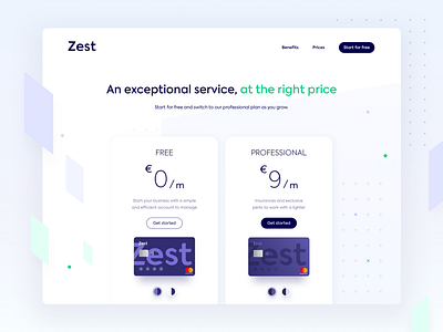 Zest • Top of the pricing page