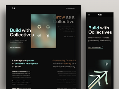 Collective • homepage desktop and mobile