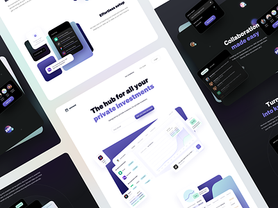 Zenvest • Landing page analytics balance banking colorful finance fintech funding gradients graph hero homepage investment investments landing page minimal startup statistics vc visual identity wallet