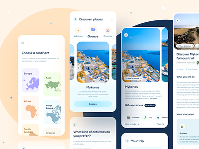 Hopstr • app design part 5 booking branding checkout colorful education events figma filtering filters gradients incons kit learning onboarding price pricing travel travel app ui elements ui kit