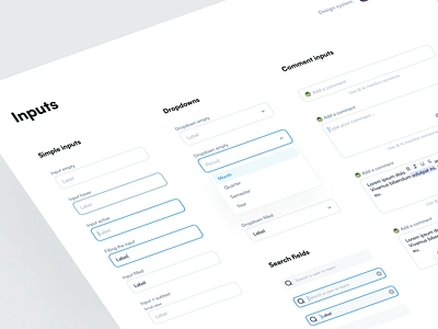 Palette • Inputs components 🧩 buttons components dropdown figma fintech hover input input field inputs library list modal modals product design saas selected states styleguide ui kit uikit