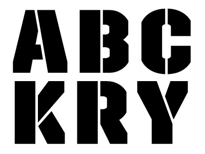 Trim Stencil font typeface