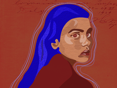 Blue bird art digital art illustrator graphic desgin illustration