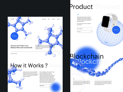 Blockchain experiment ⛓ blockchain brand identity clean data digitaldesign grid layout landingpage medical design minimal swiss design typography ui web webdesign website