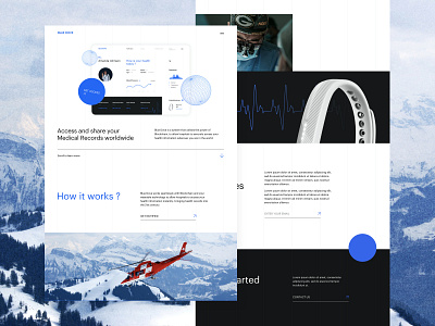 Blue Dove 🚑⛓ after effect animation blockchain blue dashboard ecommerce flat landingpage layout medical minimal swiss design swiss style typography ui web