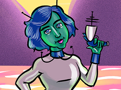 Kristen Schaal art comedian comedy funny illustration kristen schaal martian ray gun