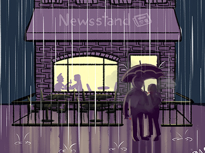 The Umbrella illustration narrative story umbrella