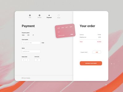 DailyUI002 - Credit card checkout