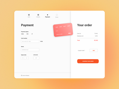 DailyUI #002 - Credit card checkout