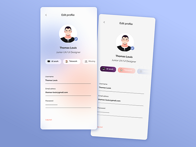 DailyUI 006 - Profile settings 006 challenge daily dailyui dailyui006 design digital art digitalart graphic graphic design profile settings ui ux uxui uxuidesigner visual art