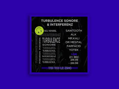 Turbulence sonore 1 design digital art digitalart graphic graphic design music techno visual art visual design