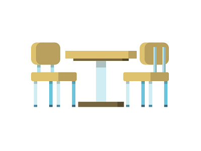 Dining Room chairs design dinning graphic design illustration simple table vector